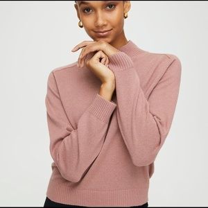Aritzia mock neck sweater in dusty pink size medium babaton